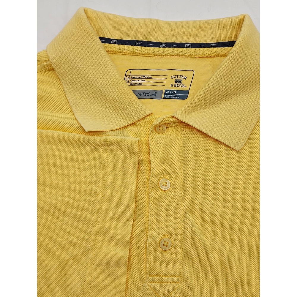 Cutter &‎ Buck VCU Rams Shootout Polo Shirt Mens XL Yellow Golf Casual